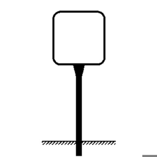 Rohrrahmen Typ 6 - 840x840 mm - Hochwertige Verkehrsschilder-Rahmen
