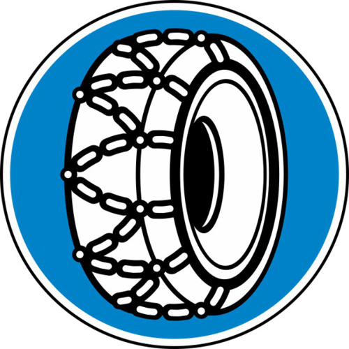Schneeketten Vorschriftzeichen - Winterschild 600 mm (RA1) - Alform