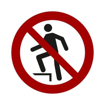 Verbotsschild "Betreten verboten" | ISO 7010 P019 | Folie | 200 mm | 10 Stück