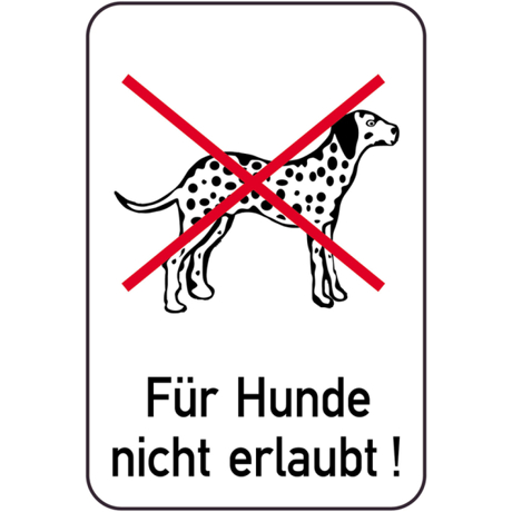 Hundeschild: Zutritt für Hunde Verboten!