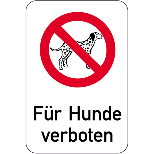 Sonderschild "Hunde Verboten" – Hinweis für Hundebesitzer