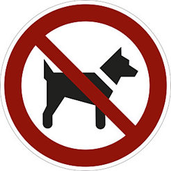 Verbotszeichen für Hunde | Mitführen von Hunden verboten | 10 Stück | Folie | Ø 200 mm