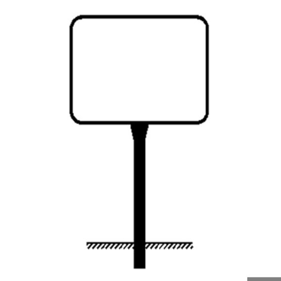 Rohrrahmen Typ 7 - 350x1050 mm für Verkehrsschilder