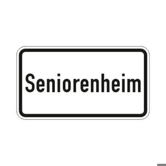 Hinweis- und Zusatzzeichen für Seniorenheime - Nr. 1012-54 - 420 x 231 mm - Alform - RA1