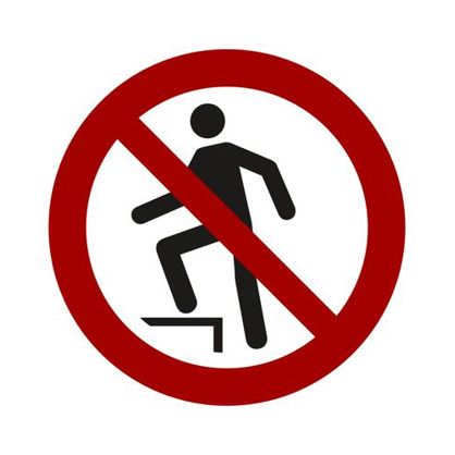 Verbotsschild "Betreten Verboten" - ISO 7010 P019 - Folie - 100 mm - 10 Stück