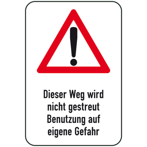 Winterschild 500 x 750 mm - Verkehrszeichen für winterliche Sicherheit