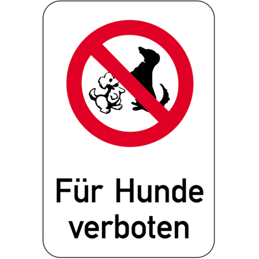 Verbotenes Hunde-Zeichen | Sonderschild für Hunde