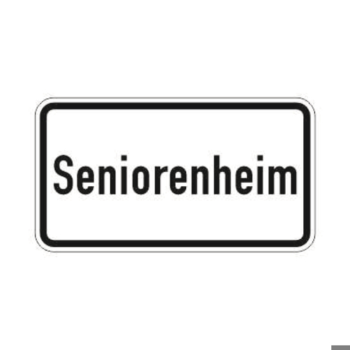 Hinweisaufsteller Seniorenheim - Nr. 1012-54 - 420 x 231 mm - Flachform 2 mm - RA1