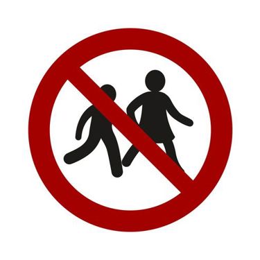 Verbotsschild "Kinder verboten" - ISO 7010 P036 - Kunststoff - 200 mm - 10 Stück