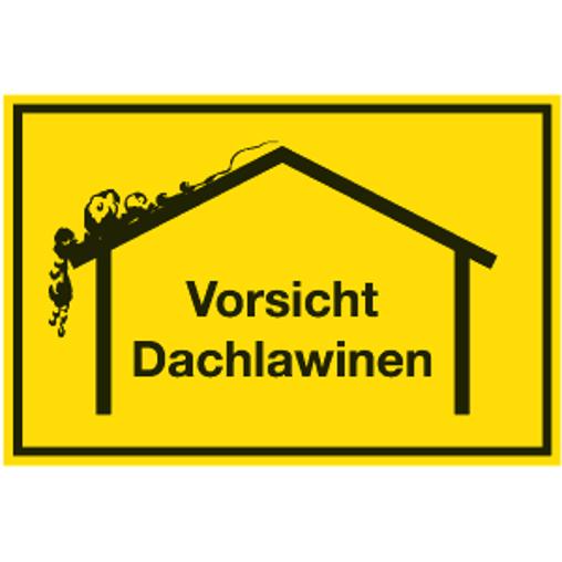 Alu Winterschild - Vorsicht Dachlawinen - 400x300 mm