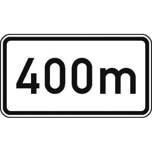 Zusatzzeichen StVO Nr. 1004-33 - Nach 400m - 60x33 cm