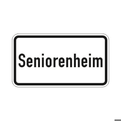 Flachform Zusatzzeichen für Seniorenheime - Nr. 1012-54 - 420 x 231 mm - 3 mm Dicke - RA2