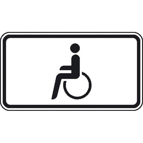 Verkehrsschild StVO Typ 1 - Nur für Schwebehinderte | Nr. 10044-10 | 42x23,1 cm