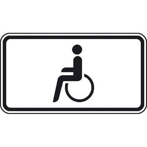 Verkehrsschild StVO - Nur schwerbehinderte - Nr. 10044-10 - Maße: 60x33 cm