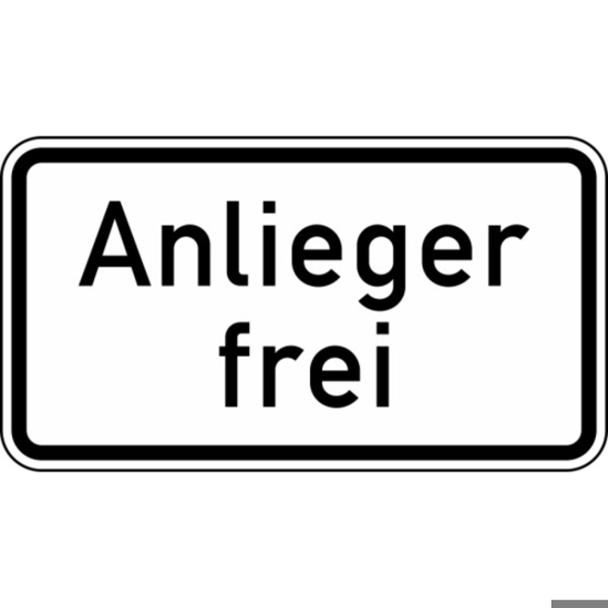 Anlieger Frei Nr. 1020-30 - 600 x 330 mm - Alform - RA2 | Zusatzzeichen für Personengruppen